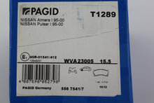 Charger l'image dans la galerie, Jeu de 4 plaquettes de frein avant Pagid T1289 pour Nissan Almera Pulsar