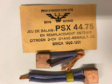 Charger l'image dans la galerie, Jeu de balais (charbon) PSX44-75 remplace 72.618 pour 2CV AMI6/8 Dyane Visa R4..