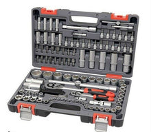 Charger l'image dans la galerie, Coffret de douilles 1/2” + 1/4”, 108 pièces, chrome vanadium DRAKKAR 15101 Neuf