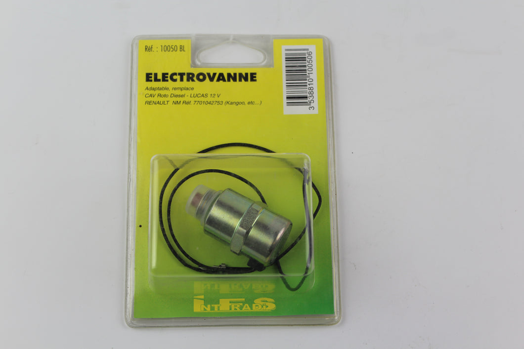 Electrovanne d'arrêt 12 Volt Intfradis 10050BL pour Citroen-Fiat-Ford-Peugeot...