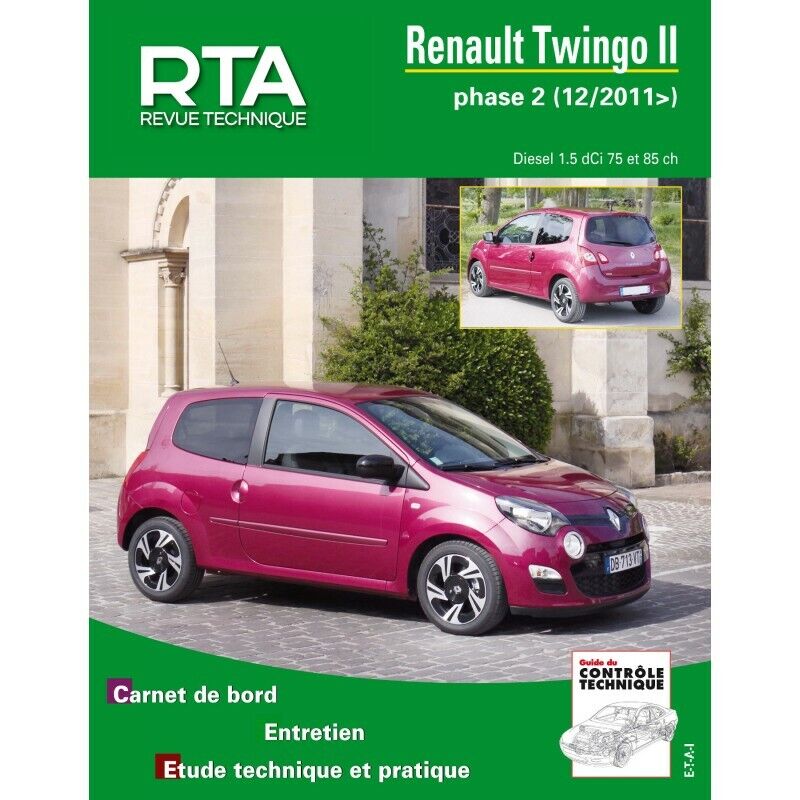Revue Technique Automobile RTA B785.5 Renault Twingo II Phase 2 depuis 12/2011