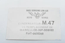 Charger l&#39;image dans la galerie, Condensateur d&#39;allumeur remplace Marelli 56181182 pour Fiat panda Regata..
