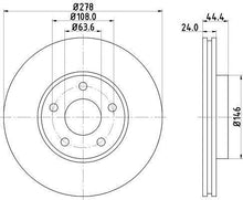 Charger l&#39;image dans la galerie, 2x Disques de freins Pagid 54248PRO pour Ford Tourneo Connect
