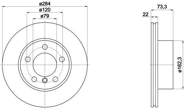 2x Disques de freins Pagid 54327 pour BMW 1 2  8DD 355 118-031