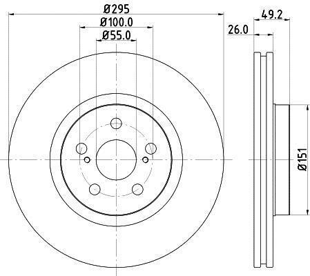 x Disques de freins Pagid 54356PRO pour Toyota Avensis 8DD 355 111-651