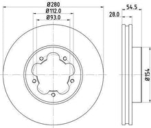 Charger l&#39;image dans la galerie, 2x Disques de freins Pagid 54518PRO pour Ford Transit  8DD 355 113-261
