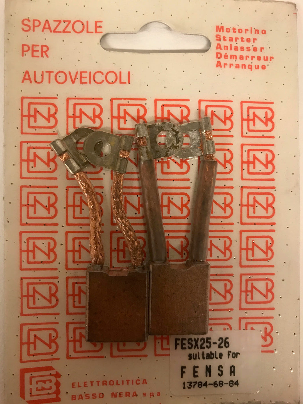 Jeu de balais (charbon) FESX25-26 - FEMSA 13784-68-84