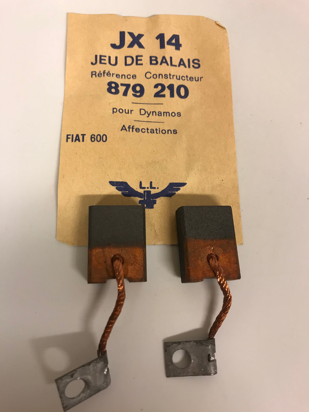 Jeu de balais (charbon) JX14 IX14 879210 pour Fiat 600 600 Multipla 500N 500C...